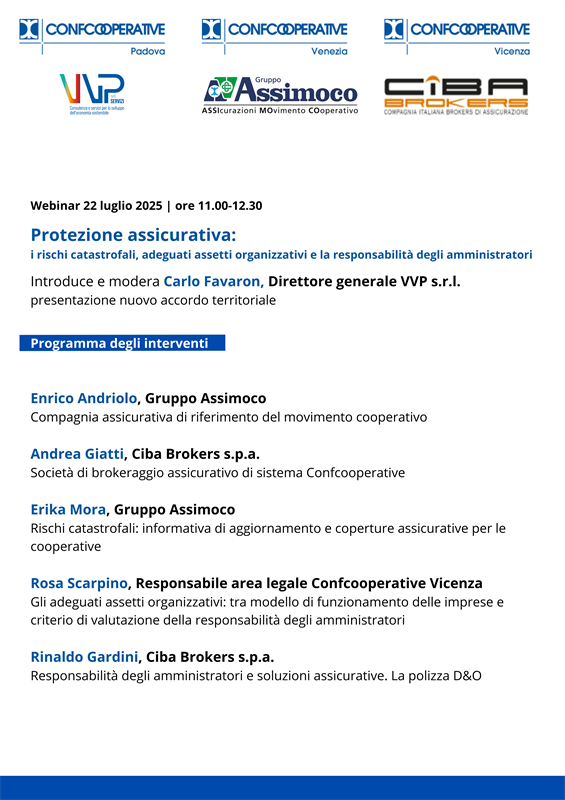 Protezione assicurativa: i rischi catastrofali, adeguati assetti organizzativi e la responsabilità degli amministratori