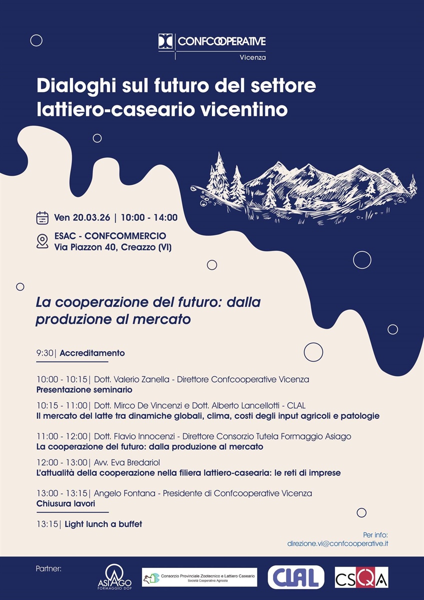 Dialoghi sul futuro del settore lattiero-caseario vicentino